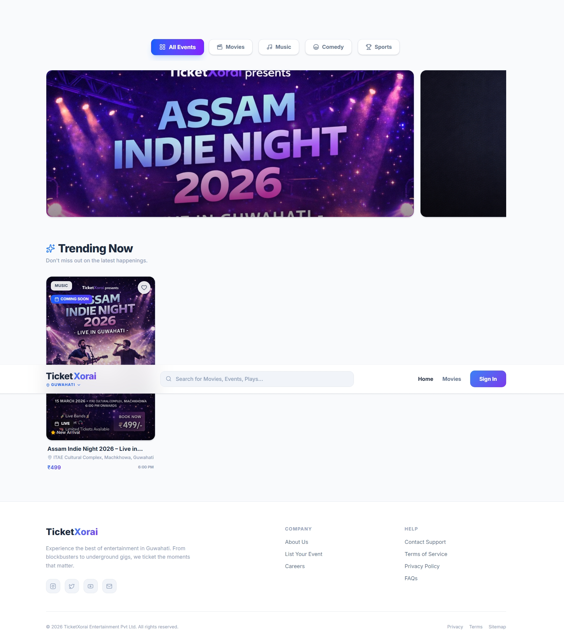 TicketXorai UI Interface